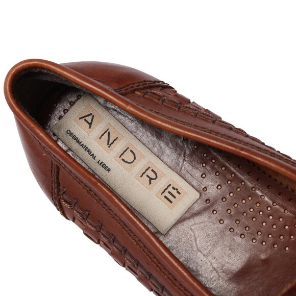 ANDRÉ (Italy) 80s, Handwoven, Strobel-Lasted, Crescent Penny Strap
